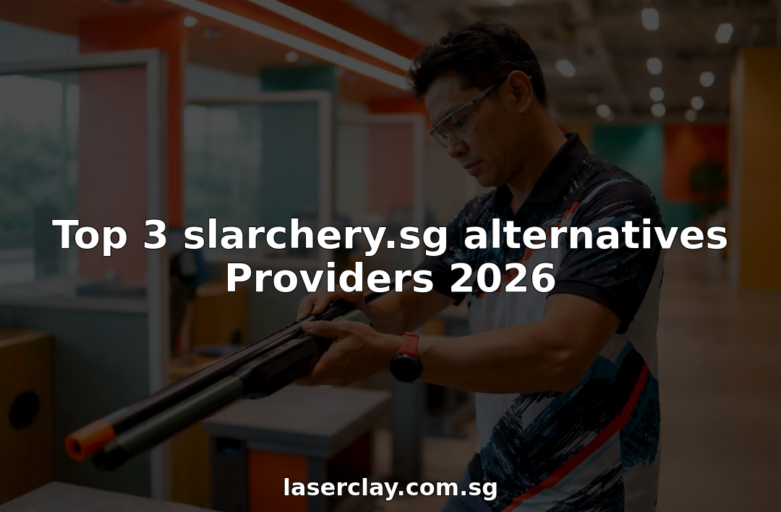 Man adjusting laser clay shooting gun indoors