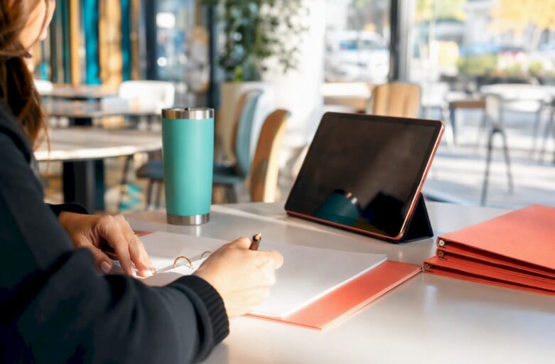 Event planner preparing vendor proposal documents