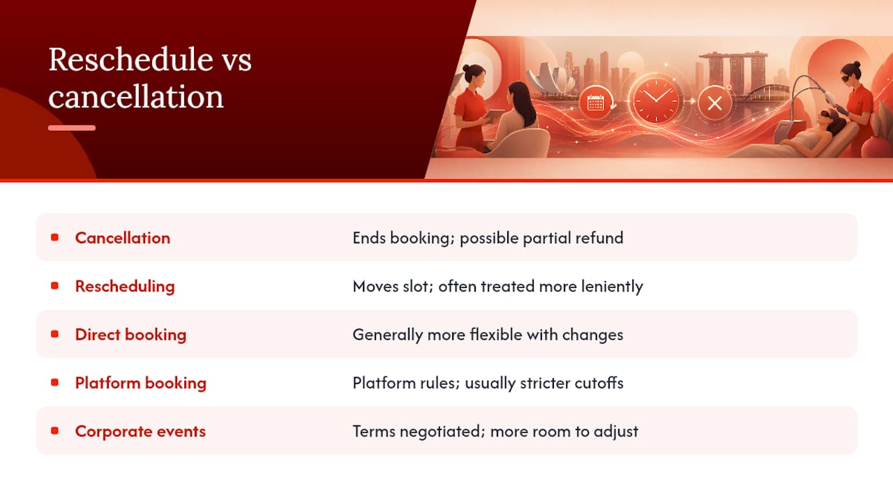 What happens if you need to reschedule? — overview diagram