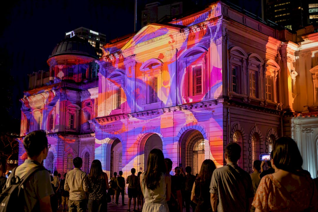 Projection mapping at Singapore night festival
