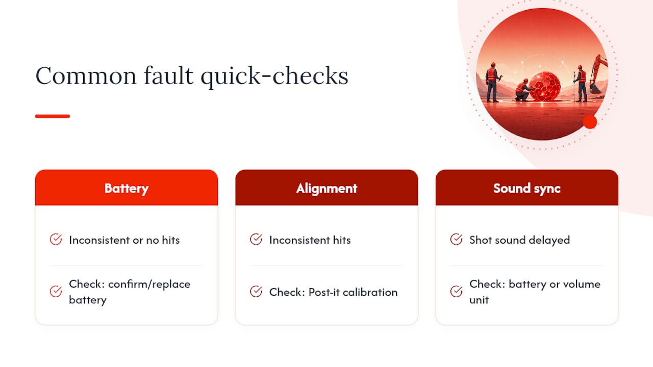 Three laser clay fault checks