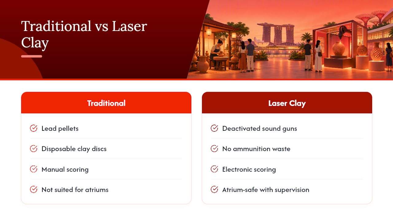Traditional and laser clay comparison diagram